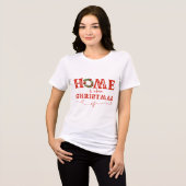 Thuis is waar Kerstmis is Tri-Blend Shirt (Voorkant volledig)
