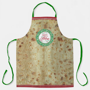 Thuis is waar Lefse gemaakt is! Lefse-achtergrond Schort