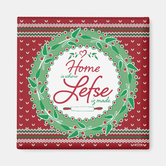 Thuis is waar Lefse gemaakt is! Magneet (Voorkant)