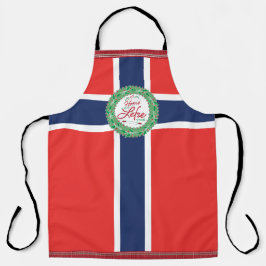 Thuis is waar Lefse gemaakt is! Noorse vlag Schort