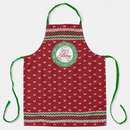 Thuis is waar Lefse gemaakt is! Red Sweater Schort