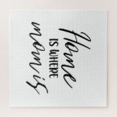 Thuis is waar mam typografie Citaat Zoete moeder Legpuzzel (Horizontaal)