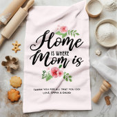 Thuis is waar mama gepersonaliseerd is theedoek