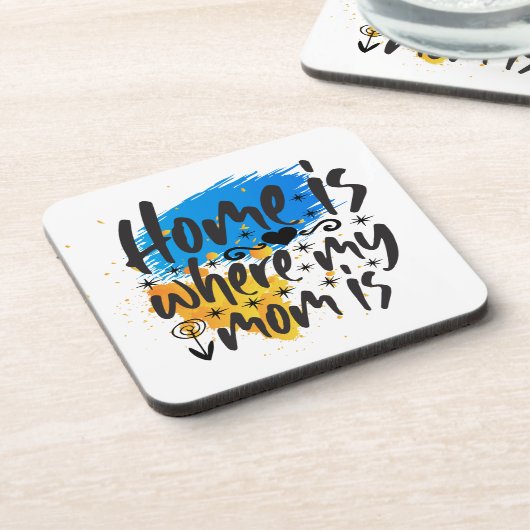 Thuis is waar mama is bier onderzetter (Linkerzijde)