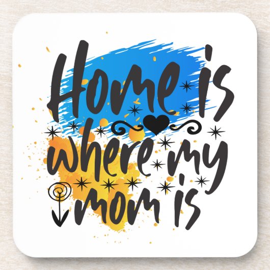 Thuis is waar mama is bier onderzetter (Voorkant)