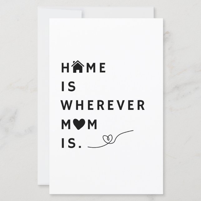 Thuis is waar mama is – Cadeau voor mama (Voorkant)