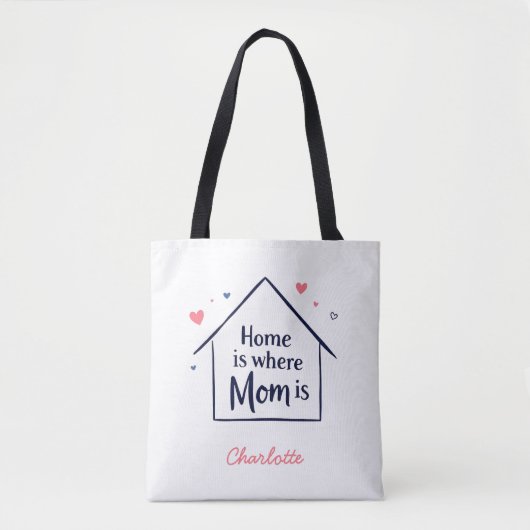 Thuis is waar mama is | De liefde van de minimalis Tote Bag (Voorkant)