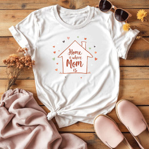 Thuis is waar mama is Eenvoudige en Schattigee M T-shirt