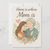 Thuis is waar mama is feestdagenkaart (Voorkant)