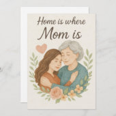 Thuis is waar mama is feestdagenkaart (Voorkant / Achterkant)