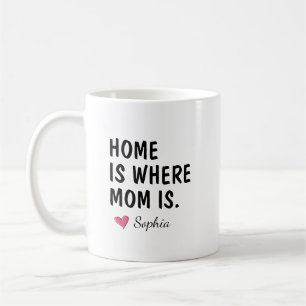 Thuis is waar mama is Gepersonaliseerd Moeder Cade Koffiemok