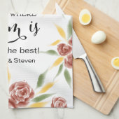 Thuis is waar mama is moederdag geschenk theedoek (Quarter Fold)