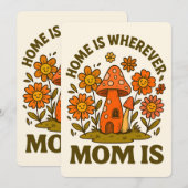 Thuis is waar mama is Moederdag Kaart (Voorkant / Achterkant)