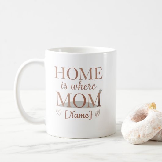 Thuis is waar mama is Persoonlijke mok (Met donut)