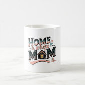 Thuis is waar mama is ,Schattige Moederdag cadeau Koffiemok (Center)