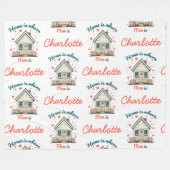 Thuis is waar mama is | Schattigee sentimentele mo Fleece Deken (Voorkant (Horizontaal))