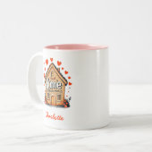 Thuis is waar mama is | Sentimentele Moederdag Tweekleurige Koffiemok (Voorkant links)