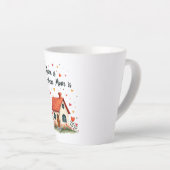 Thuis is waar mama is - Sweet Heartfelt Mother's D Latte Mok (Rechterhoek)