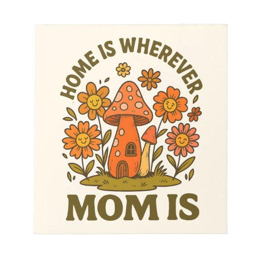 Thuis is waar mama Moederdag is Notitieblok (Voorkant)