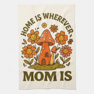 Thuis is waar mama Moederdag is Theedoek