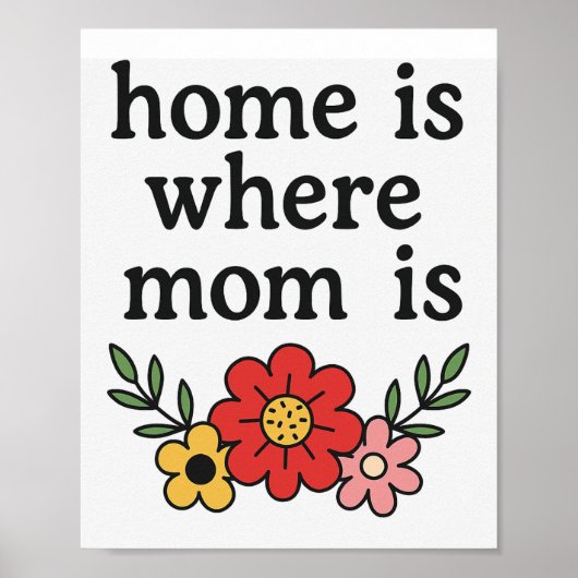 Thuis is waar mama Poster is (Voorkant)