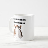 Thuis is waar mijn Basenji is Koffiemok (Voorkant links)