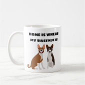 Thuis is waar mijn Basenji is Koffiemok (Links)