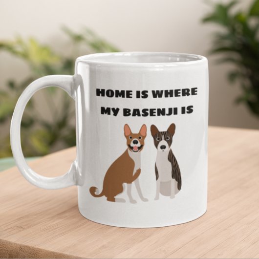 Thuis is waar mijn Basenji is Koffiemok