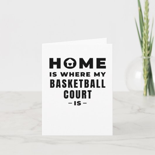 Thuis is waar mijn basketbalveld is kaart (Voorkant)
