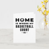 Thuis is waar mijn basketbalveld is kaart (Gele Bloem)