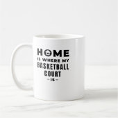 Thuis is waar mijn basketbalveld is koffiemok (Links)
