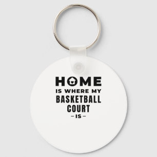 Thuis is waar mijn basketbalveld is sleutelhanger
