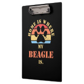 Thuis is waar mijn beagle hond is klembord (Links)
