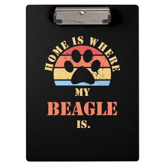 Thuis is waar mijn beagle hond is klembord (Voorkant)