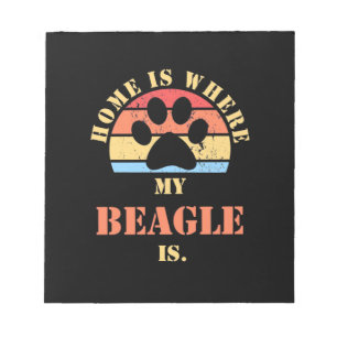 Thuis is waar mijn beagle hond is notitieblok