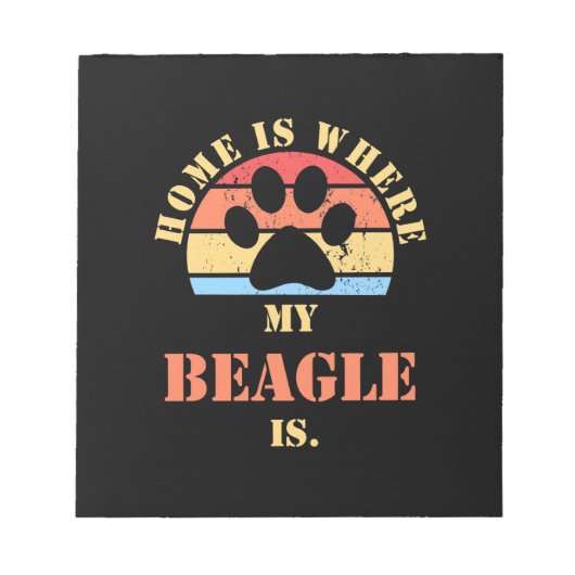 Thuis is waar mijn beagle hond is notitieblok (Voorkant)