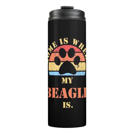Thuis is waar mijn beagle hond is thermosbeker (Voorkant)