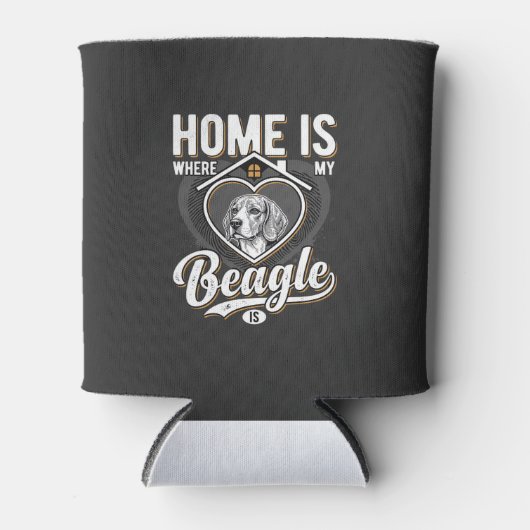Thuis is waar mijn Beagle is_1 Blikjeskoeler (Voorkant)