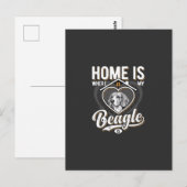 Thuis is waar mijn Beagle is_1 Briefkaart (Voorkant / Achterkant)