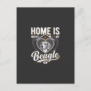 Thuis is waar mijn Beagle is_1 Briefkaart