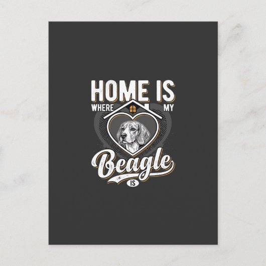 Thuis is waar mijn Beagle is_1 Briefkaart (Voorkant)