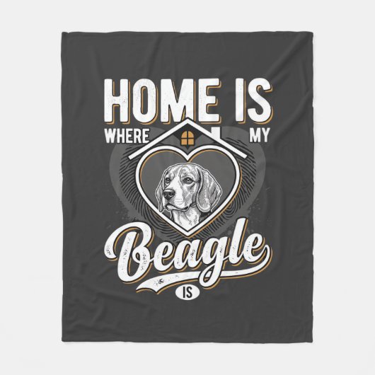 Thuis is waar mijn Beagle is_1 Fleece Deken (Voorkant)