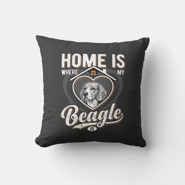 Thuis is waar mijn Beagle is_1 Kussen (Voorkant)