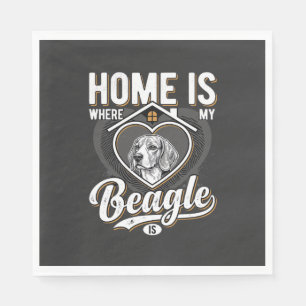 Thuis is waar mijn Beagle is_1 Servet
