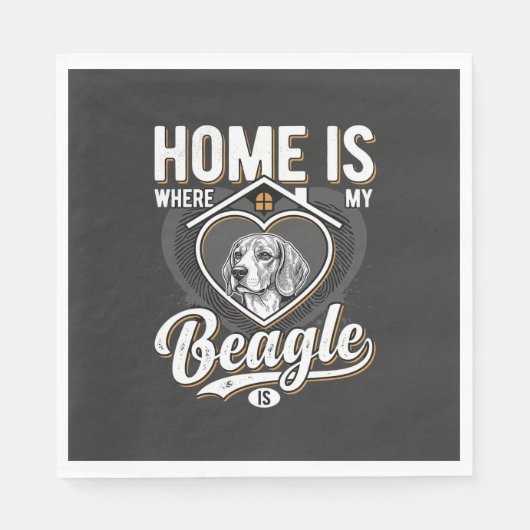 Thuis is waar mijn Beagle is_1 Servet (Voorkant)