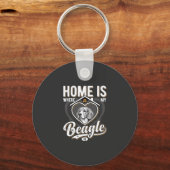 Thuis is waar mijn Beagle is_1 Sleutelhanger (Voorkant)