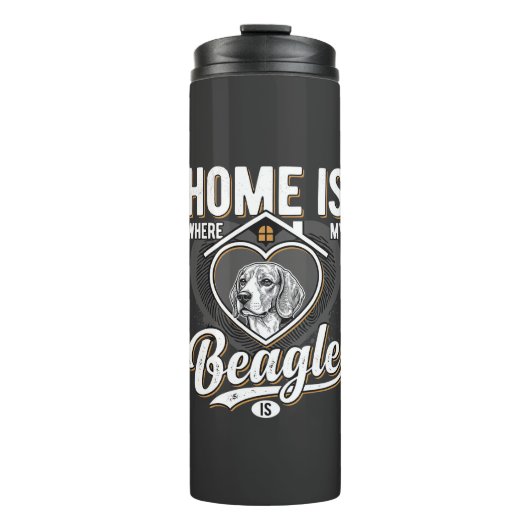 Thuis is waar mijn Beagle is_1 Thermosbeker (Voorkant)