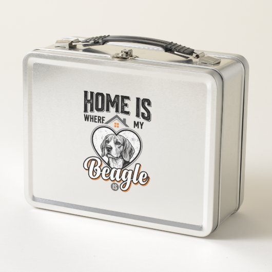 Thuis is waar mijn Beagle is Vintage hondenontwerp (Voorkant)