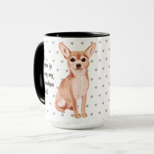 Thuis is waar mijn Chihuahua haar vader is Mok (Voorkant links)