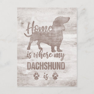 Thuis is waar mijn Dachshund Doxie Teckel Lover is Briefkaart